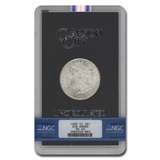 1885-CC Morgan Dollar MS-64 NGC (GSA) 1885-CC Morgan Dollar MS-64 NGC (GSA)